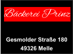 Bäckerei Prinz Gesmolder Straße 180 49326 Melle